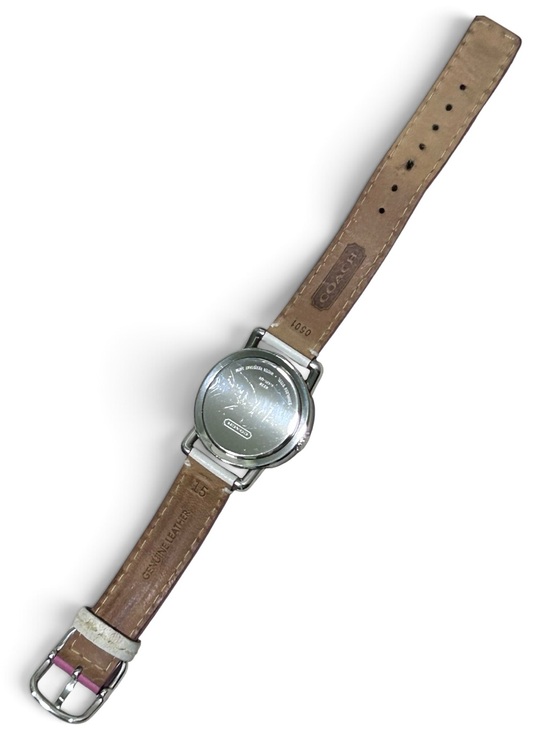 COACH Swiss Made Watch Leather & Suede Legacy Stripe Strap w/Original Packaging main image 8